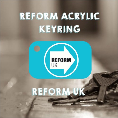 Reform acrylic keyring - uk,